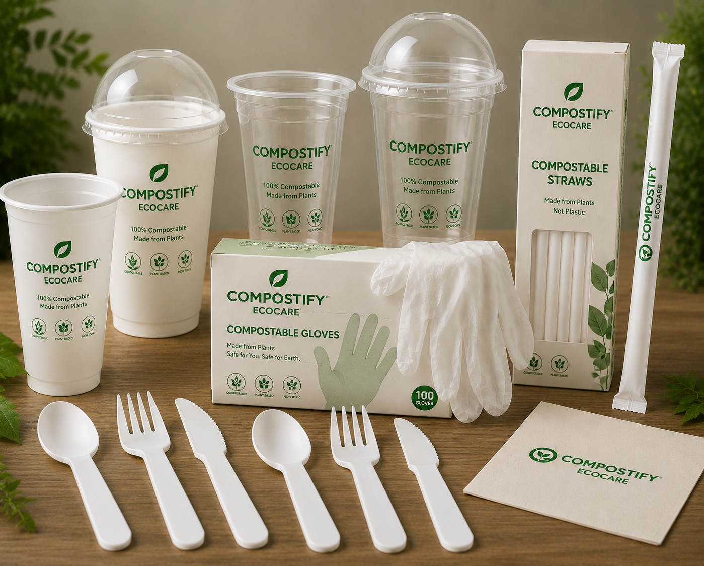 Compostable packaging products