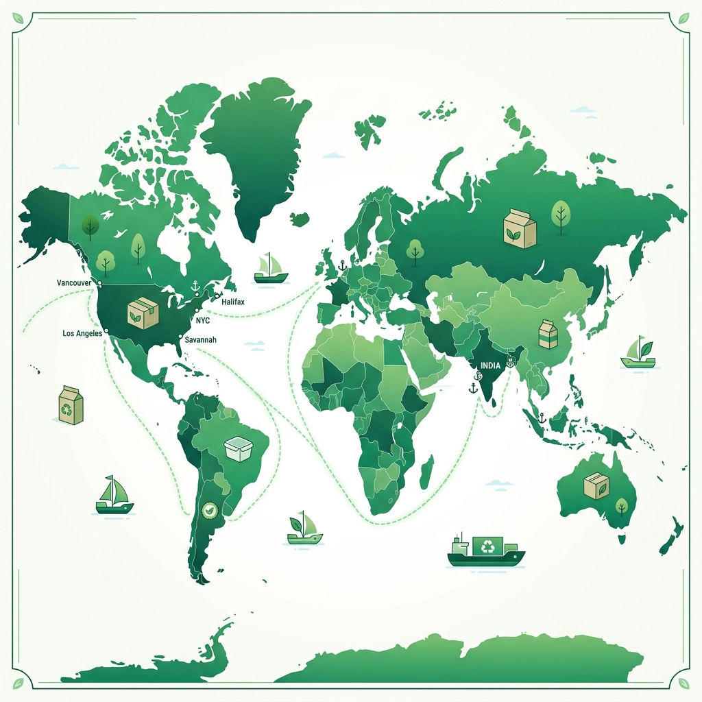 Global shipping routes